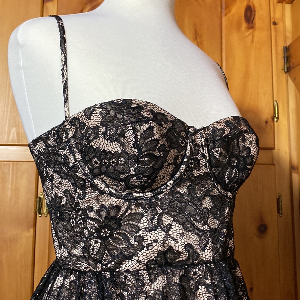 🤩 Victoria Secret Moda International Black and Nude Party Dress 🍾